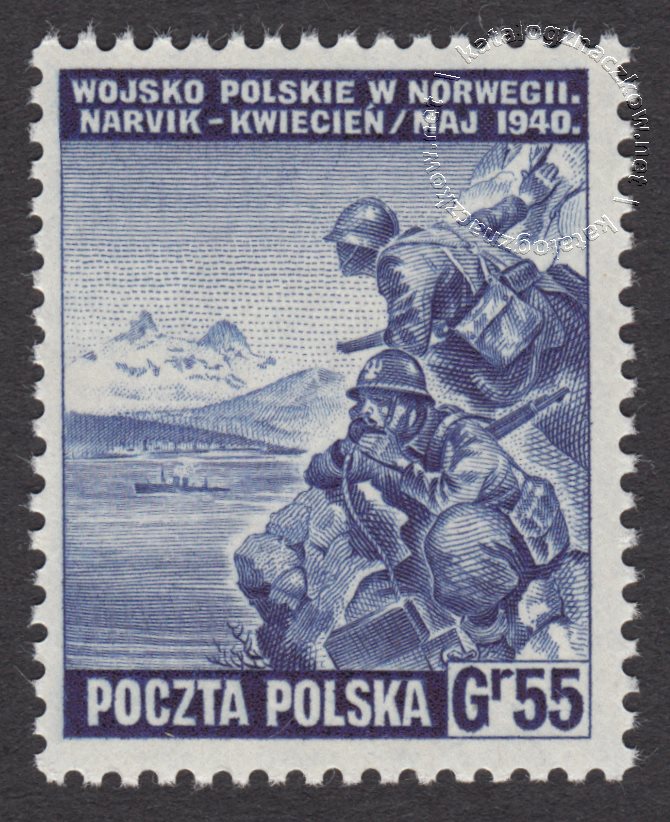 Polskie siły zbrojne w walce z Niemcami znaczek nr L338