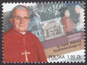 100 rocznica urodzin ks. kard. Adama Kozłowieckiego - znaczek nr 4363