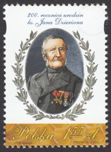 200. rocznica urodzin ks. Jana Dzierżona - znaczek nr 4383
