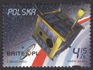 Pierwszy polski satelita naukowy - znaczek nr 4389