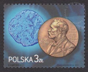100-lecie Nagrody Nobla z chemii dla Marii Skłodowskiej-Curie - znaczek nr 4390