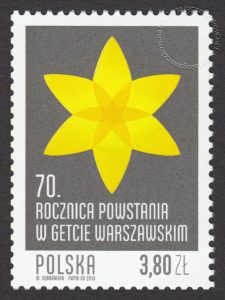 70. rocznica Powstania w Getcie Warszawskim - znaczek nr 4455