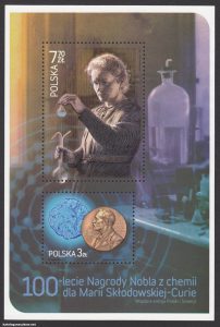 100-lecie Nagrody Nobla z chemii dla Marii Skłodowskiej-Curie - Blok 164