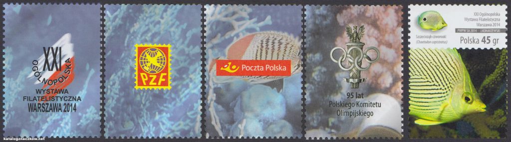 XXI Ogólnopolska Wystawa Filatelistyczna Warszawa 2014 - znaczek nr 4567