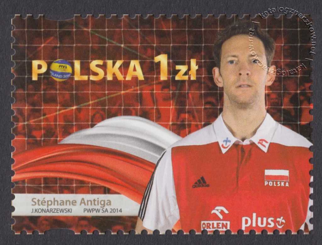 Złoci Medaliści FIVB Mistrzostw świata w piłce siatkowej mężczyzn Polska 2014 - znaczek nr 4575