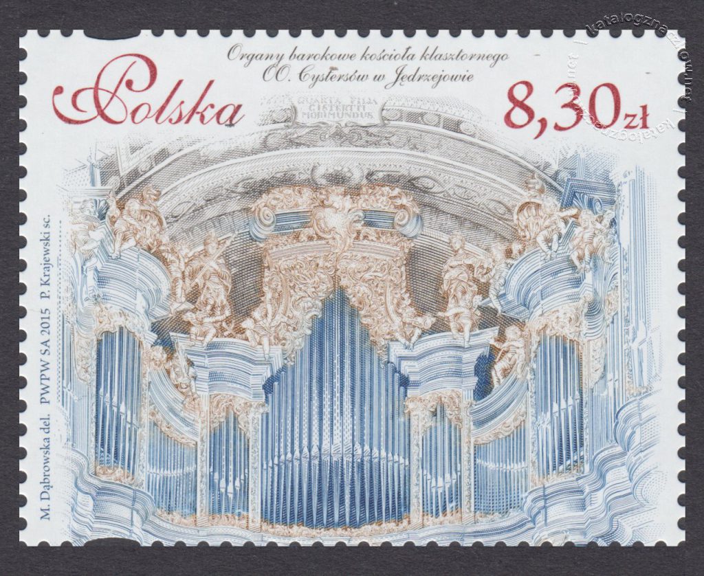 Zabytkowe organy w Polsce - znaczek nr 4629