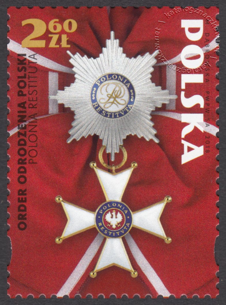 100 rocznica odzyskania przez Polskę niepodległości znaczek nr 4893