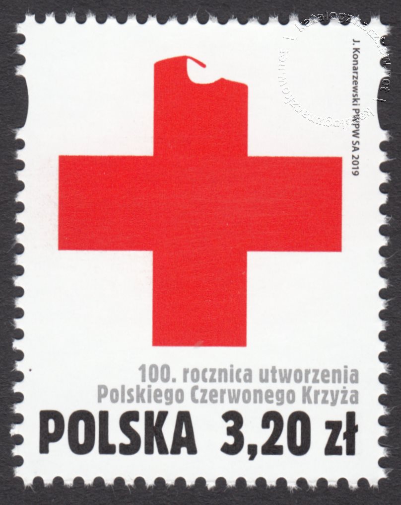 100 rocznica utworzenia Polskiego Czerwonego Krzyża znaczek nr 4934
