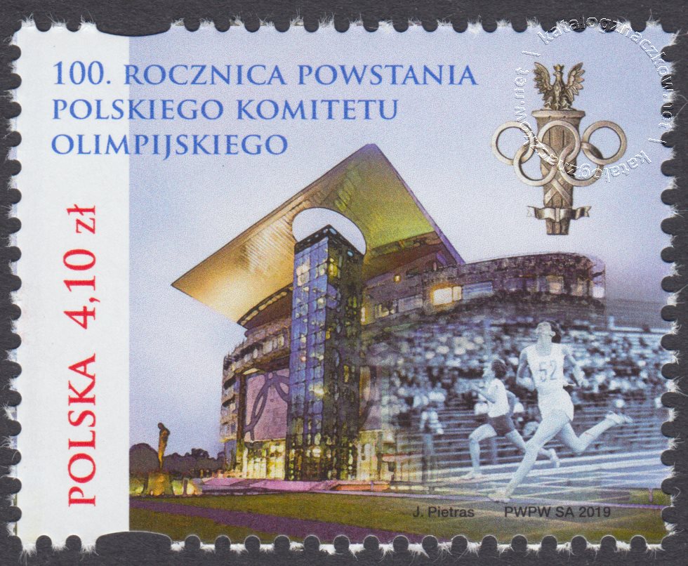 100 rocznica powstania Polskiego Komitetu Olimpijskiego znaczek nr 4965