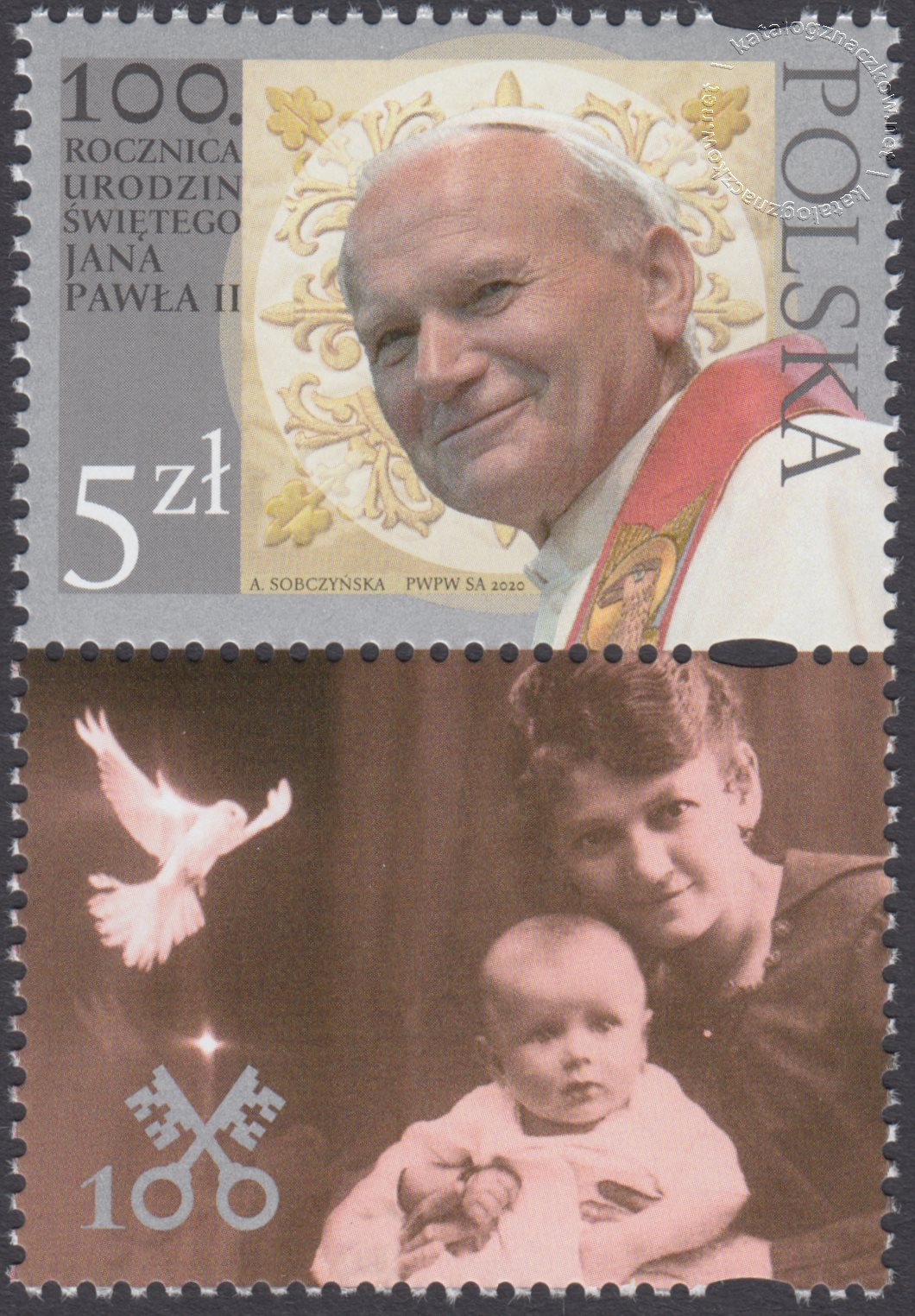 100 rocznica urodzin Świętego Jana Pawła II znaczek nr 5094