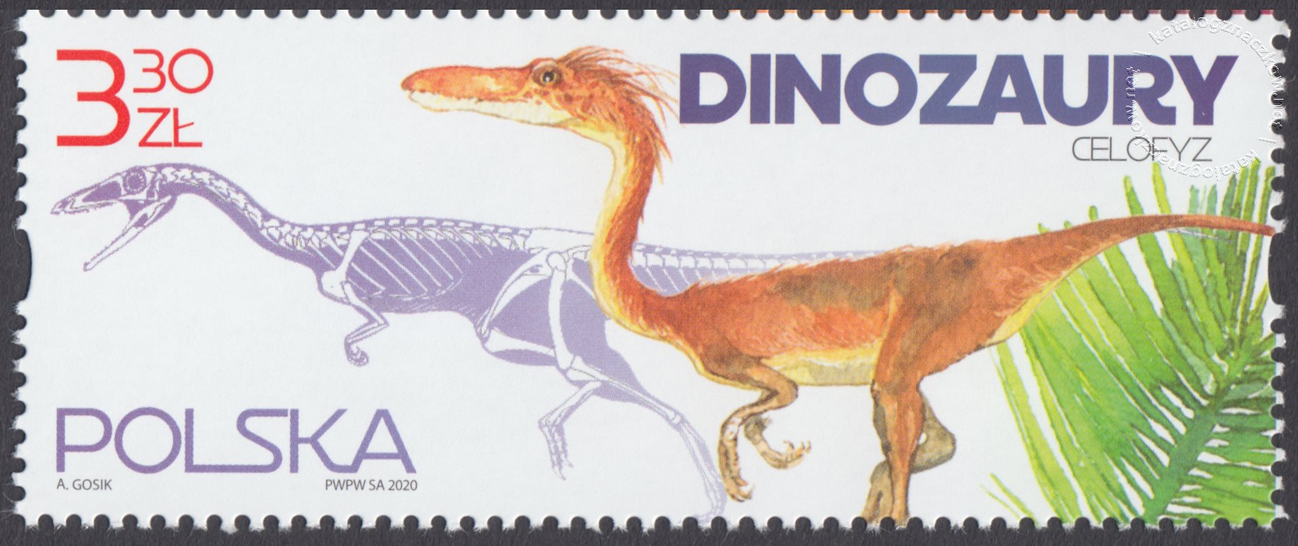 Dinozaury znaczek nr 5111