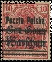 Wydanie przedrukowane na znaczkach GG Warschau - 10