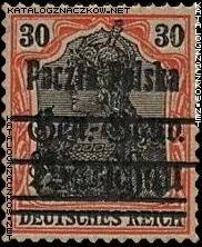 Wydanie przedrukowane na znaczkach GG Warschau znaczek nr 14