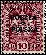 Wydanie prowizoryczne tzw. krakowskie znaczek nr 33