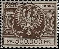Duży orzeł na tarczy barokowej znaczek nr 179