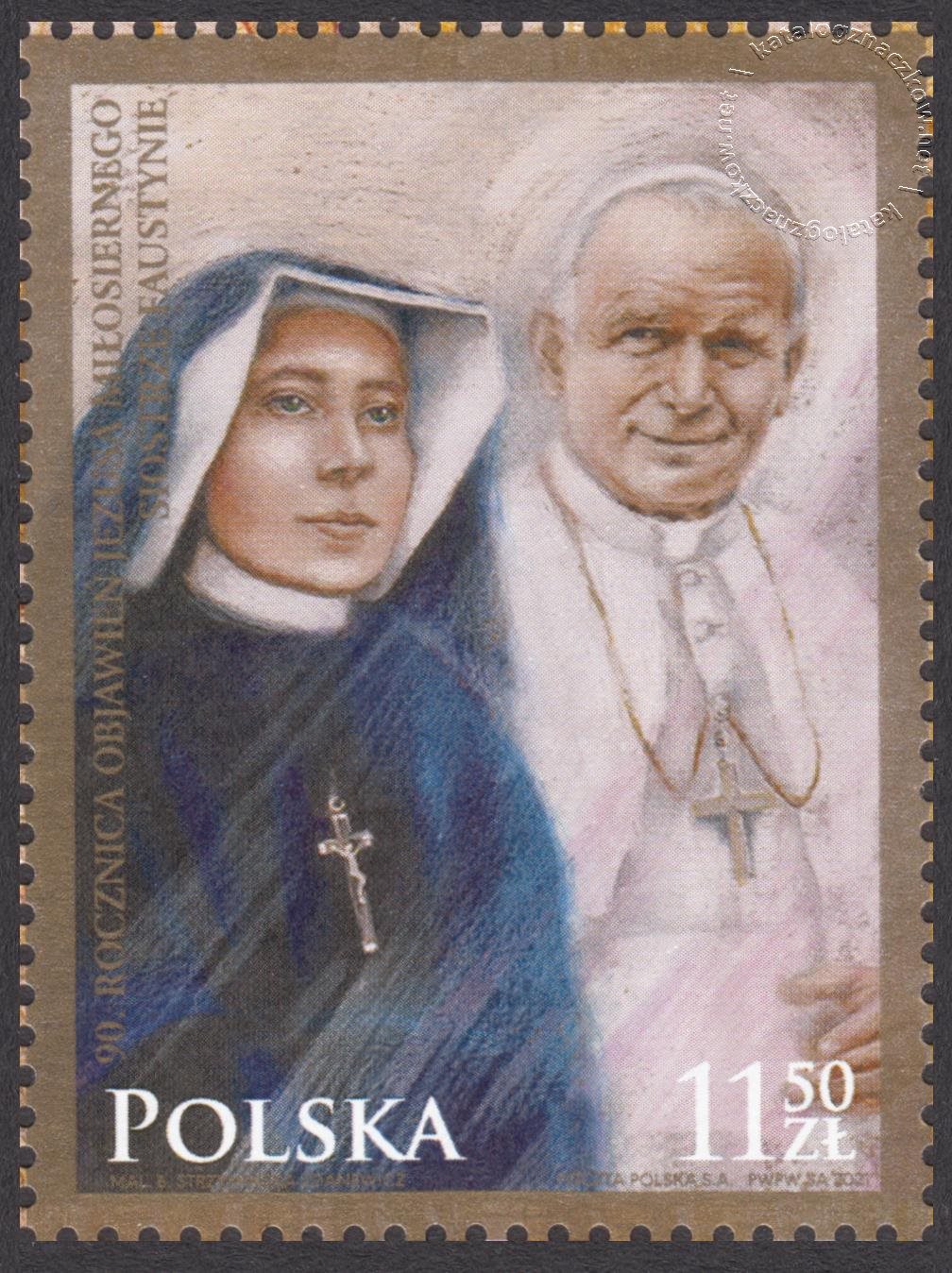 90 rocznica objawień Jezusa Miłosiernego siostrze Faustynie znaczek nr 5127