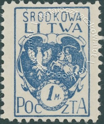 Godło Litwy Środkowej znaczek nr 2B