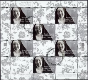 Beatyfikacja Matki Elżbiety Róży Czackiej arkusz znaczków 5174