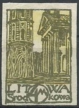 Litwa Środkowa – Różne rysunki – znaczek nr 17A