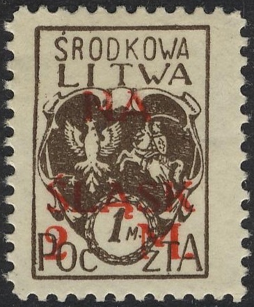 Litwa Środkowa – Wydanie z dopłatą „NA ŚLĄSK” – znaczek nr 26B