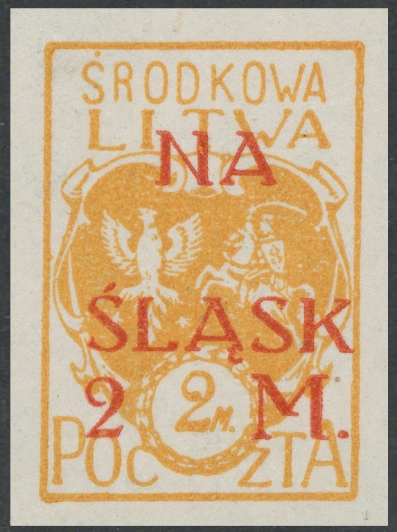 Litwa Środkowa – Wydanie z dopłatą „NA ŚLĄSK” – znaczek nr 28A