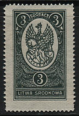 Litwa Środkowa – Różne rysunki – znaczek nr 36A