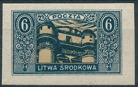 Litwa Środkowa – Różne rysunki – znaczek nr 39A