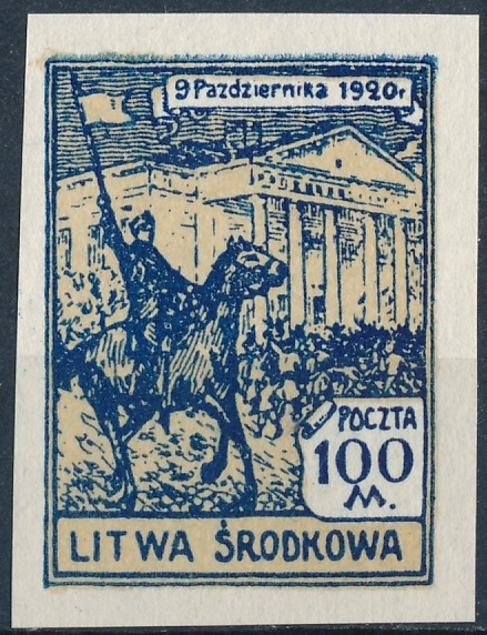 Litwa Środkowa – 1 rocznica zajęcia Wilna przez gen. Lucjana Żeligowskiego – znaczek nr 42A