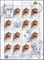 Zwierzęta małe i duże - arkusz znaczków 4929