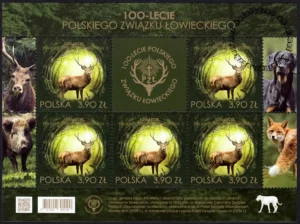 100-lecie Polskiego Związku Łowieckiego – arkusz znaczków 5312