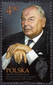 Andrzej Stelmachowski Marszałek Senatu RP I kadencji znaczek numer 5435